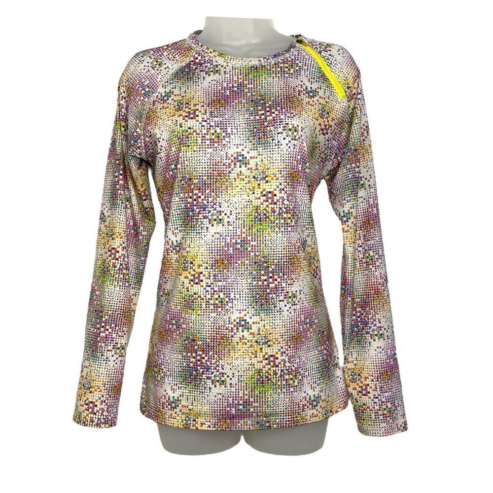 Reel Legends KEEP IT COOL Multi Color Zip Neck Long Sleeve